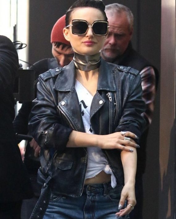 Natalie Portman Vox Lux Motorcycle Leather Jacket (1)