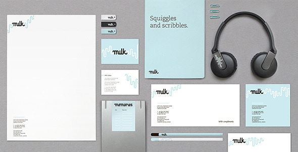 Milk #identity #logotyope #branding #stationery