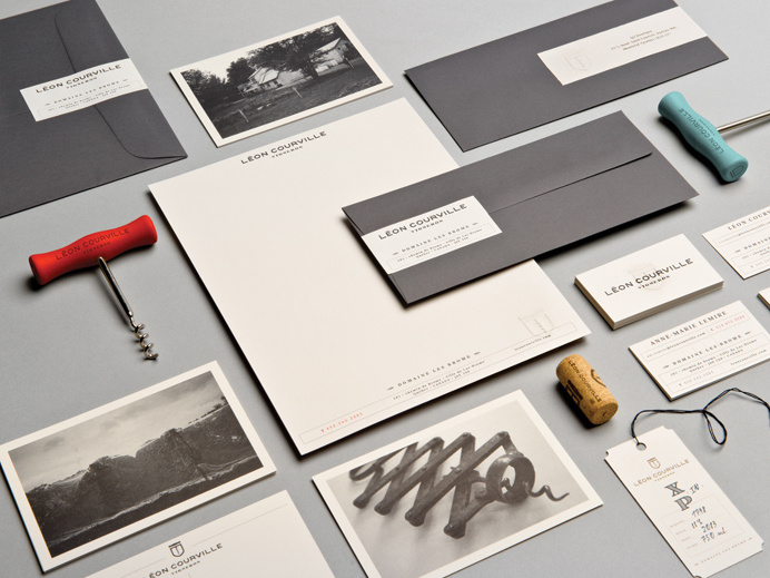 Léon Courville Vigneron, lg2 boutique, identity, collateral, system