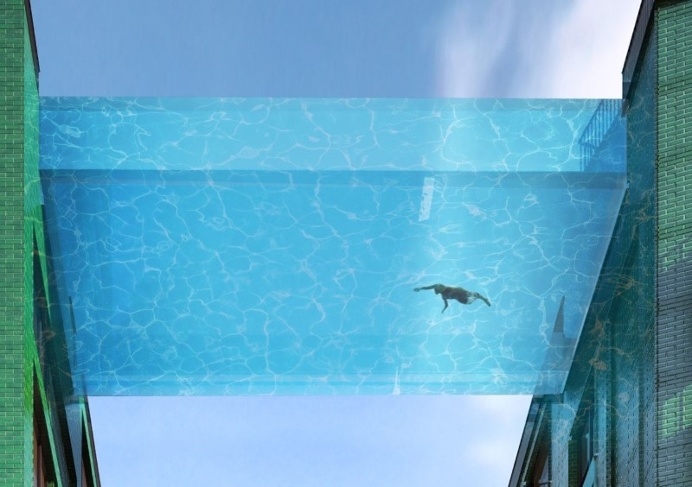 Suspended Glass Swimming Pool