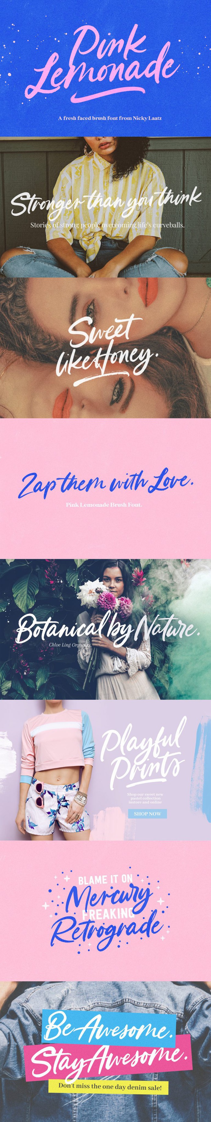 Pink Lemonade Brush Font