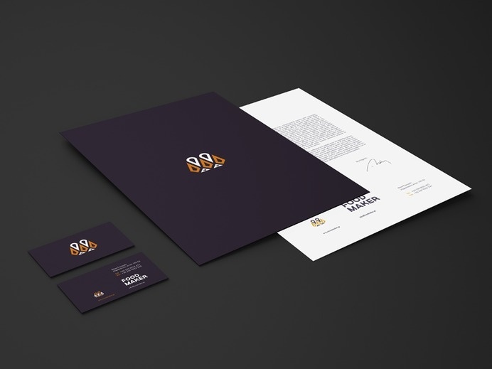 Food Maker - grab . the . eye . | design & visual communication #maker #branding #spices #card #food #identity #stationery #logo #letterhead