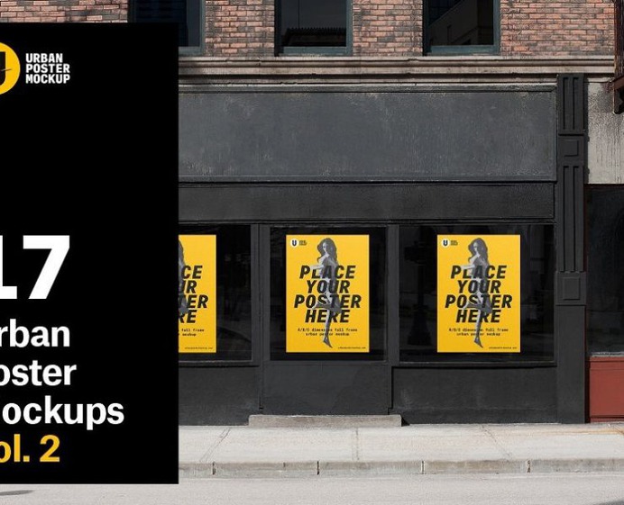 56+ Best Free Urban Poster Mockup PSD Templates