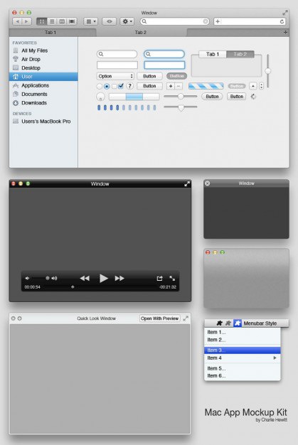 Mac app ui elements in psd Free Psd. See more inspiration related to Apple, App, Elements, Ui, Psd, Mac, Material, Interface, Vertical and Psd material on Freepik.