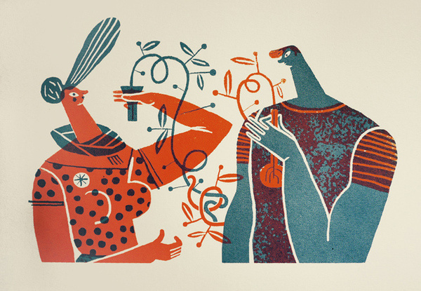 Wedding Screenprint : Studio Malotaprojects #illustration #mar #hernandez