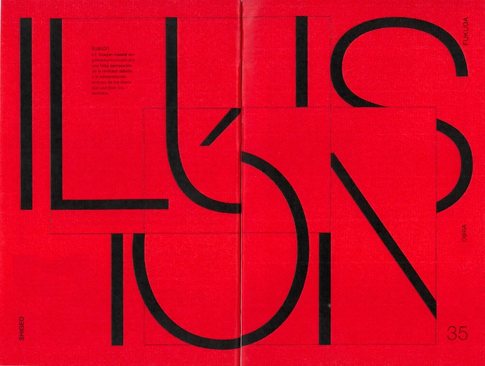 editorial illusion modernism Shigeo Fukuda typography  