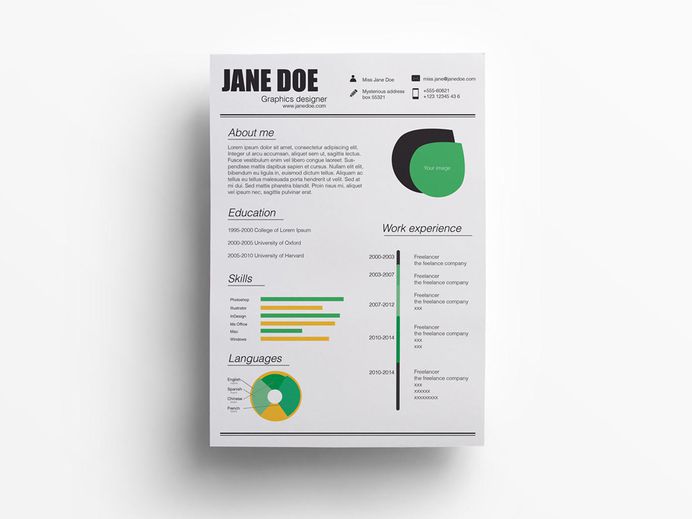 Helsinki Resume - Free Resume Template in Illustrator Format