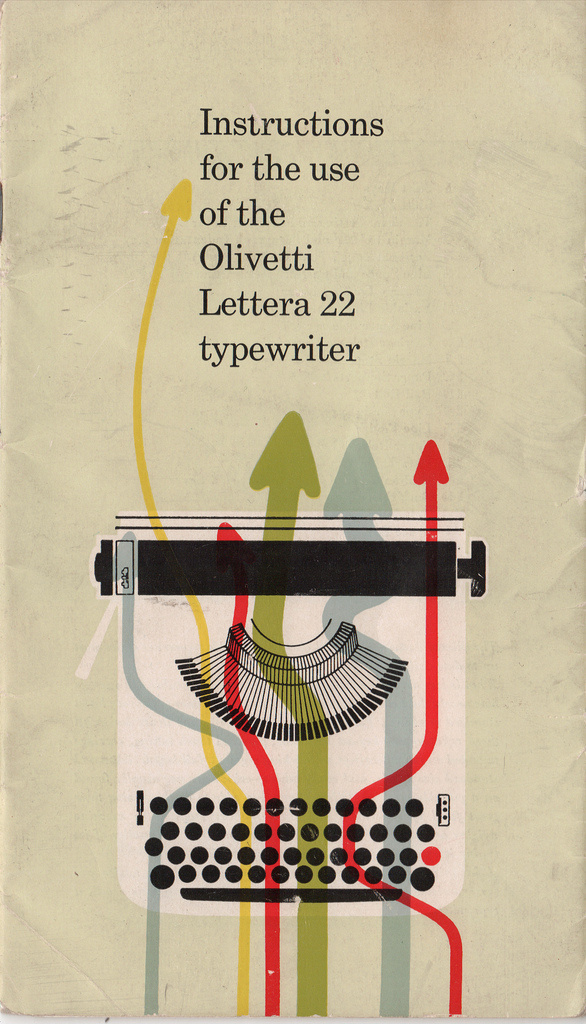 Olivetti Typewriter Manual | Retronaut #olivetti #typewriter #manual
