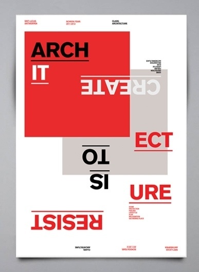Resist is to create - architecture - edricureel #swiss #design #graphic #architecture #poster