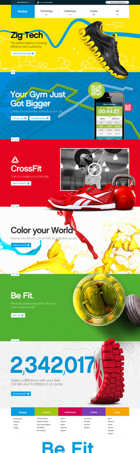 Reebok Pitch Shape Layer Portfolio of Bryan Le #website #digital #web #sports