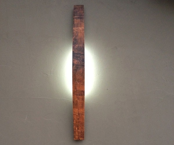 LED Single Wine Barrel Stave Sconce #lamp #led #home