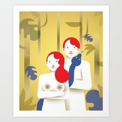 Adam and Eve to the present day #magda #azab #design #graphic #illustration #vintage