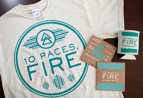 10 Paces, Fire Re-brand and Identity and Collateral Image #album #print #screenprint #screen #tee #music #band #cd