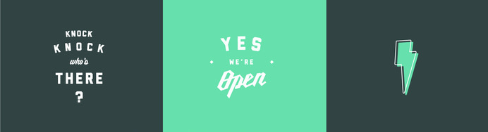 FrontierHighway_Graphics #slogans #bolt #lightning #open #green