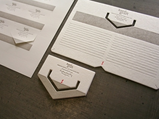 Hard Graft Print Collateral | Studio On Fire #card #letterpress #diecut