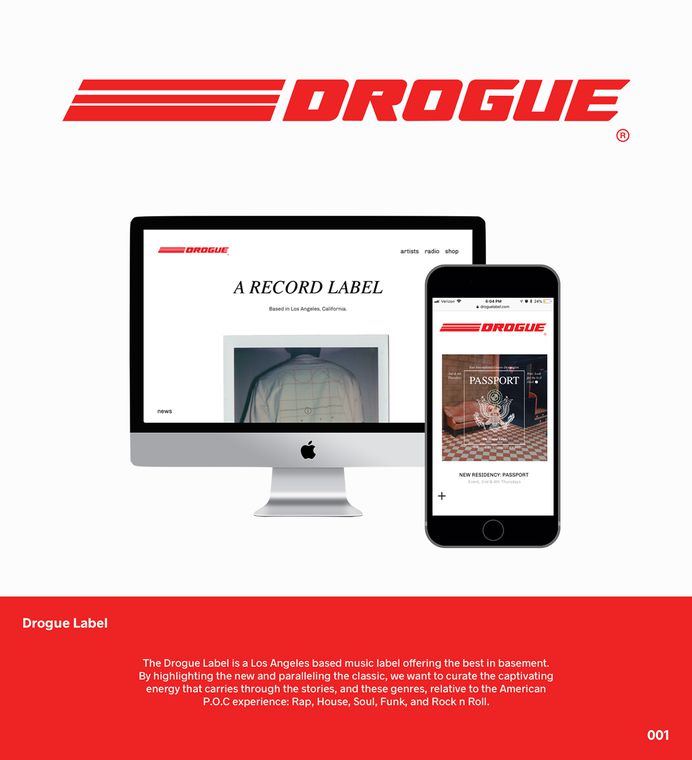 The Drogue Label - Web on Behance #roscoflevo #jensanchez #bradfuture #wethemus #art #design #agency #webdesign #branding