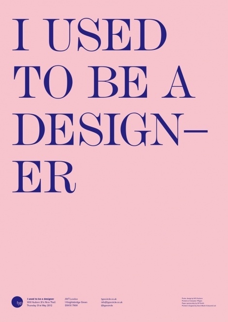 Will Hudson #that #design #nice #poster #type #its