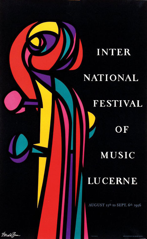 grain edit · Vintage Posters by Donald Brun #music #layout