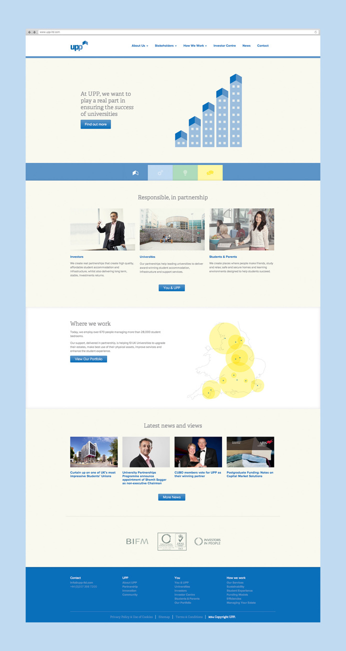 UPP Corporate responsive website design