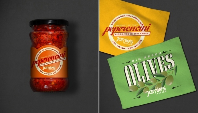 italian packaging and vintage typograpghy