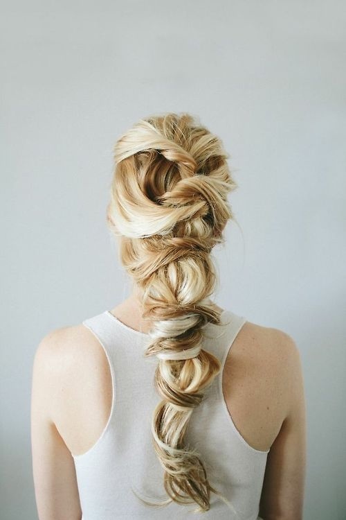 Girl with twisted braid hair
