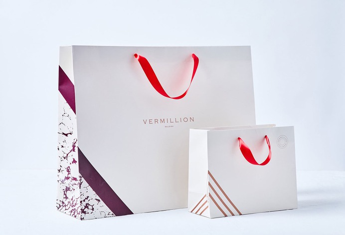 Vermillion Branding - Mindsparkle Mag Stitch Design Co. designed the branding for Vermillion – a clothing boutique located in Raleigh, North Carolina with a highly edited collection of sought-after designers including Isabel Marant, Balenciaga, Figue, Megan Park, and The Row. #logo #packaging #identity #branding #design #color #photography #graphic #design #gallery #blog #project #mindsparkle #mag #beautiful #portfolio #designer