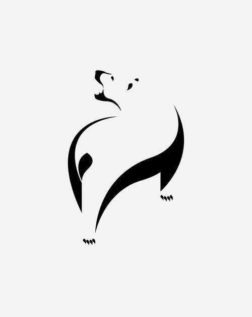 Negative space logo design