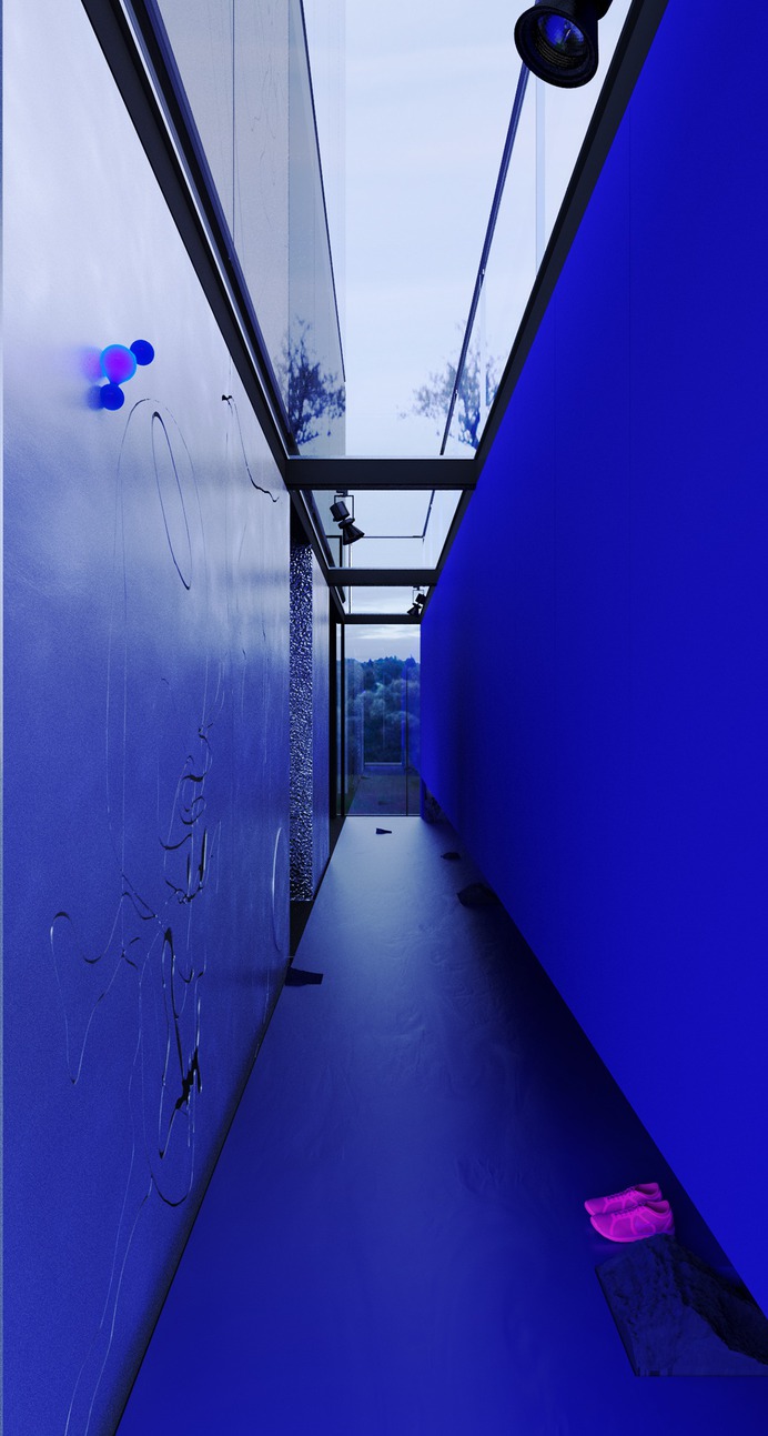 BZF, IH_blackjam, blue interior, #architecture #minimalist #minimal #minimalism #blue