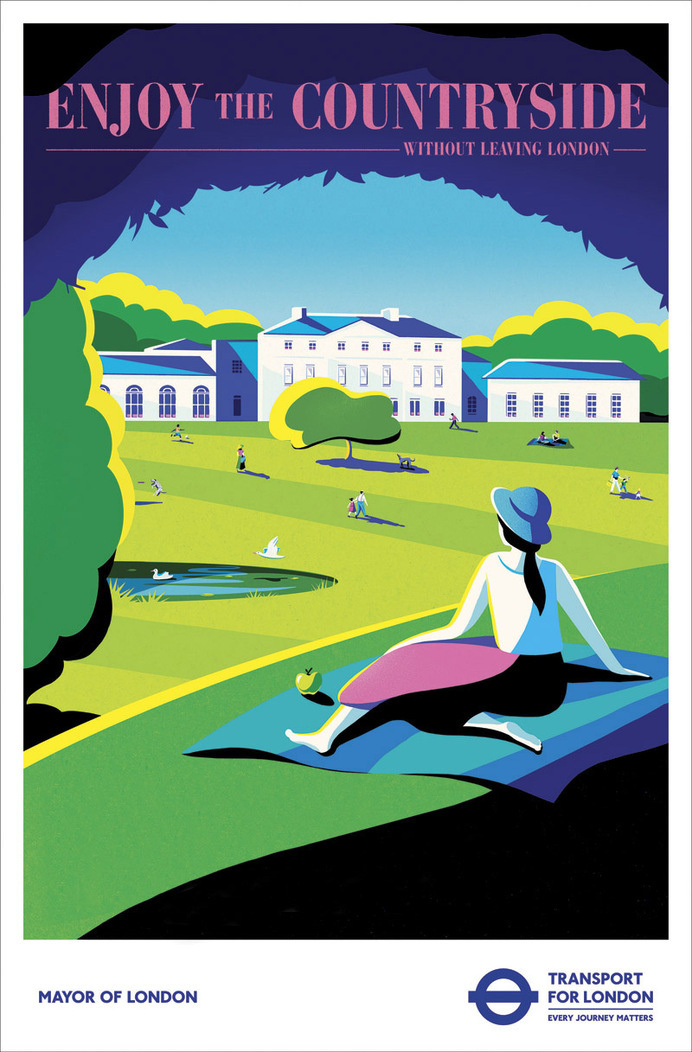 Transport for London - Kenwood House Heres my poster created for TFLs Without Leaving London campaign which went live at the beginning o #illustration