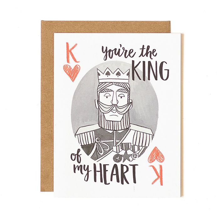 You're the King of My Heart Illustrated Card // 1canoe2 | Etsy