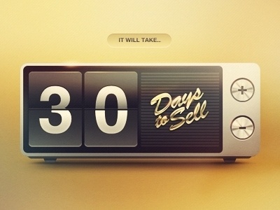 Dribbble - Days to Sell by Eddie Lobanovskiy #clock