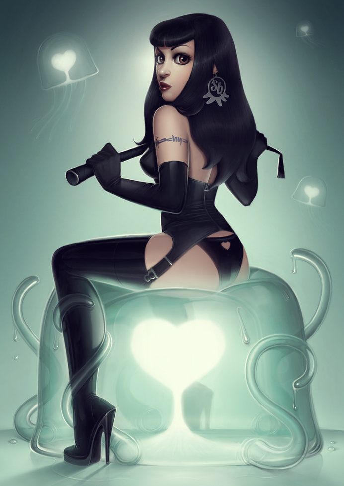 Bad jellyfish by PapaNinja on deviantART #jellyfish #girl