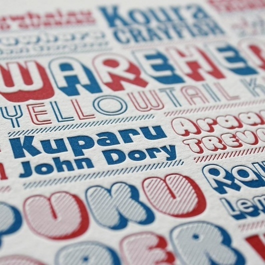 Kaimoana Letterpress Print - Prints | endemicworld.com #type #letterpress #zaland #new