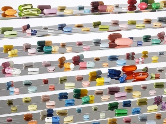 Death becomes him: Damien Hirst at Tate Modern – in pictures | Art and design | guardian.co.uk #pills #hirst #art