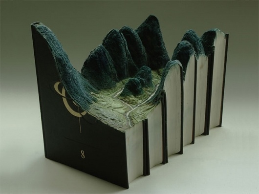 Whiteboard Journal • Carved Books by Guy Laramee #carving #books #landscape