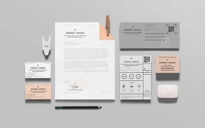 Nordic House #pink #black #branding #grey