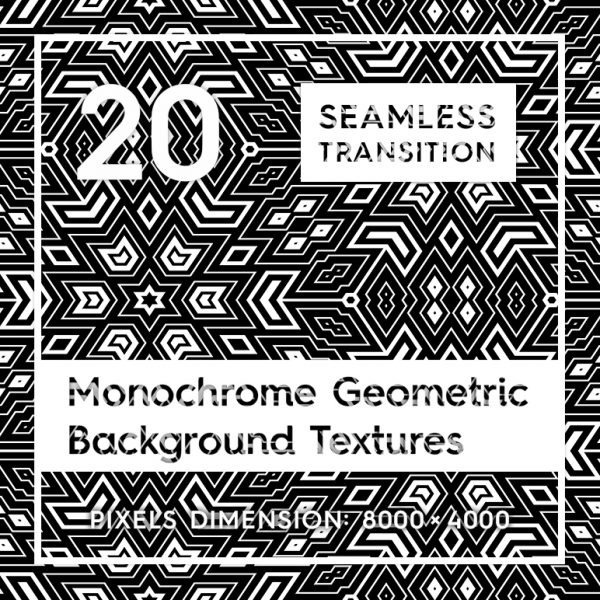 20 Monochrome Geometric Backgrounds #monochrome #geometric #backgrounds #textures