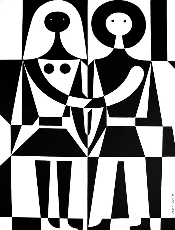 Alexander Girard, Black and White, 1971, Herman Miller #girard