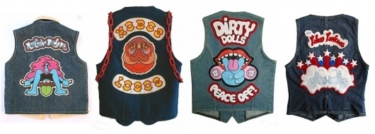 Abe Lincoln Jr. Presets: Angels Die Hard - An Art Show of Imaginary Biker Gangs #illustration #lettering #apparel
