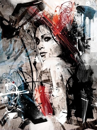 Mixed Media Portraits Bursting with Life - My Modern Metropolis #mixed #illustration #media
