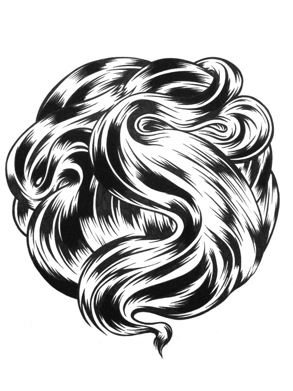 Cottonmouth artwork on the Behance Network #illustration #line #work