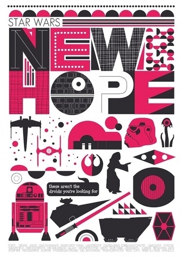 Star Wars example #230: Star Wars A New Hope Retro Scandinavian style poster by handz #poster