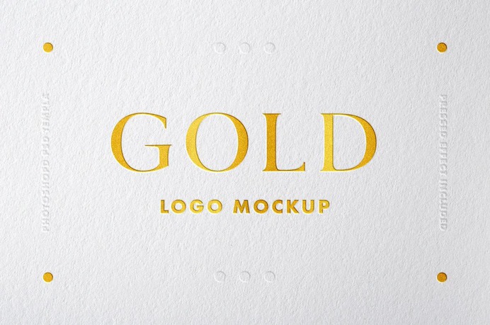 Gold Foil Logo Mockup