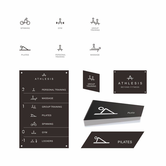 Signage | Sign Design | Wayfinding | Wayfinding signage | Signage design | Wayfinding Design | 健身房