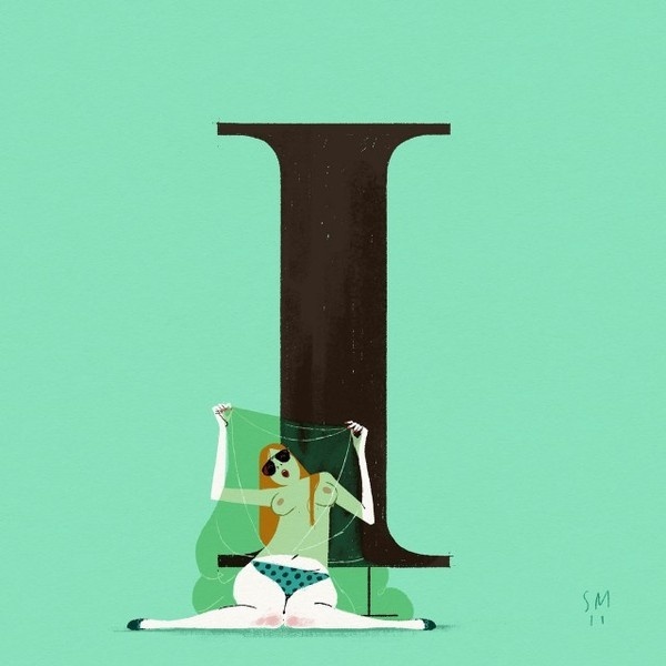 Chicks & Types Calendar by Simone Massoni #illustration #calendar #italy #typography