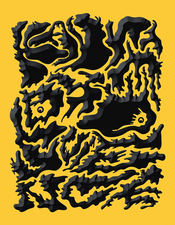 HAUNTED BY SCIENCE on Behance #yellow #oil