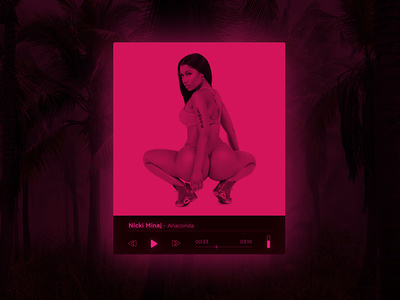 #artist #clean #flat #minimal #music #party #pink #player #playlist #widget