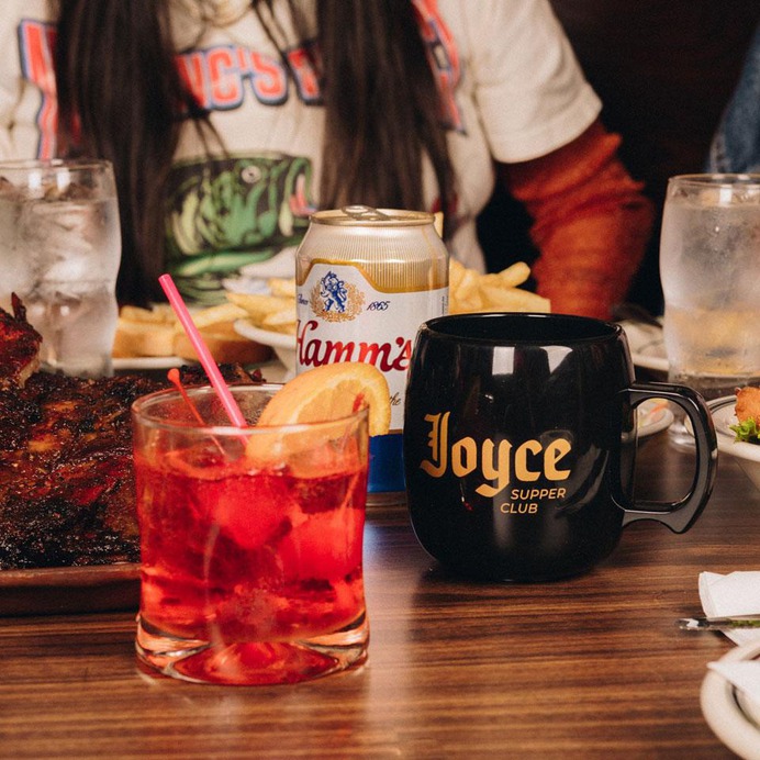 An heirloom-worthy mug that your mom bought to replace the one her and your uncle broke after a robust argument about who cheated in Battleship, allegedly. Deep enough for 1.2 cups of Joe. Made in the USA from 100% corn because this is the Midwest, baby. Hand wash only because dishwashers are cheating. #JOYCE #supperclub #midwest #minneapolis #mpls #cocktail #mug