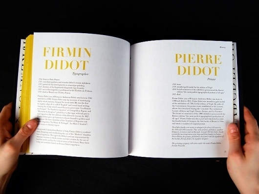 Dever Elizabeth #specimen #yellow #color #book #two #diecut #didot #type #layout #typography