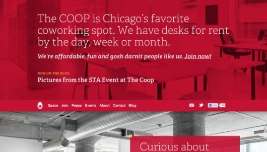 COOP - Web design inspiration from siteInspire #red #webdesign
